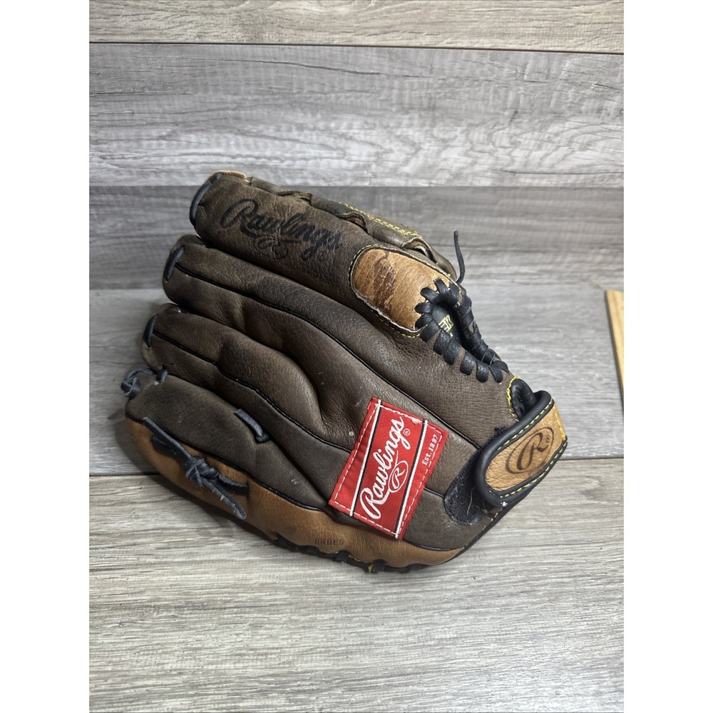 Rawlings PP1910DB 12" Leather Baseball‎ Softball Glove All Leather Shell